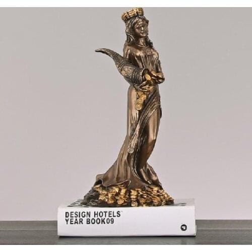 European Classic Character Resin Crafts Goddess Of Destiny Angel Copper Furnishings Home Decoration Gifts Ornaments