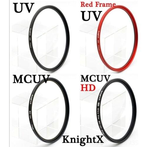 KnightX UV MCUV HD filter for sony nikon canon dslr camera lens accessories fotografie objectif p500 49 52 55 58 62 67 72 77 mm