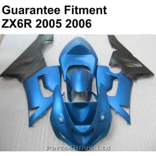 Motorcycle fairing kit for Kawasaki ZX6R 2005 2006 blue black fairings Ninja ZX 6R 636 05 06 YY34
