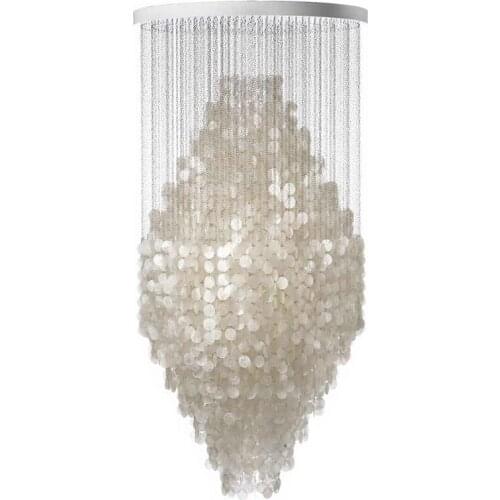 Creative Lighting Chandeliers Villa Chandelier Simple Modern Living Room Chandelier Shell Chandelier Duplex Building Large