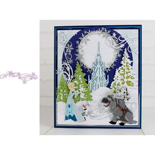 Snowflake border metal cutting dies cut die mold for DIY Scrapbooking cards making decorate crafts knife mould 2019 new arrival