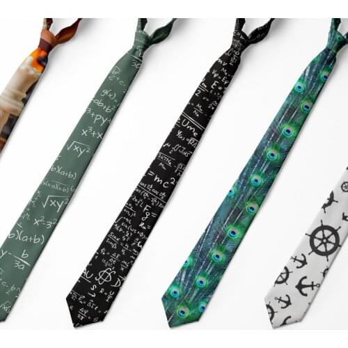 Mens Fashion Plaid Ties 8cm Black Creative Novelty Necktie 3D Printed Tie For Men Funny Party Wedding Accessories