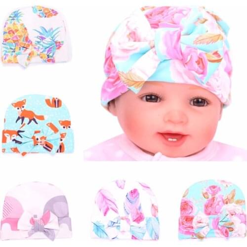 2017 New Hat Knitting Fox Feather pineapple Bowknot Hat Bows Cap Bohemia India turban Hats Beanies Photography Props photo Gorro