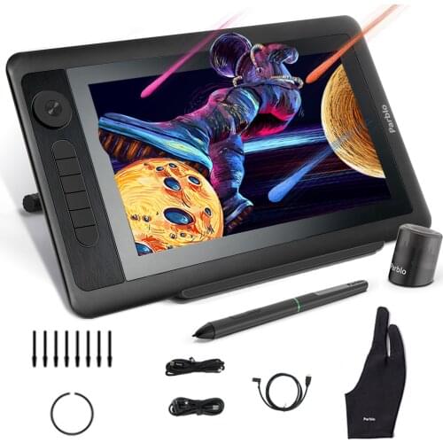 Parblo Coast12 Pro Graphic Drawing Monitor IPS HD Display Digital Tablet With 6 Shortcut Keys & 8192 Levels Battery-Free Pen
