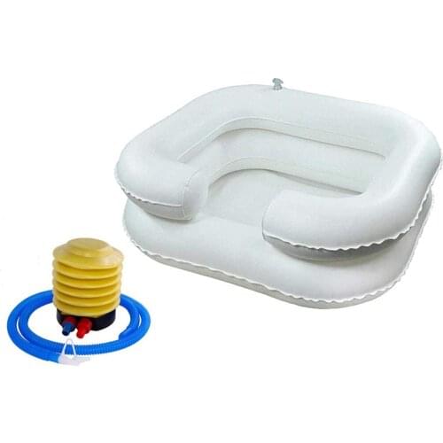 Portable Baby Wash Tub Newborn Inflatable Shampoo Basin for Bedside Washing Ass Head Bathtub
