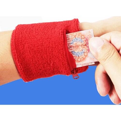 Protable Fitness Sports Zipper Closure Mini Pouch Wristband Coin Purse Keys Storage Holder Travel Gym Riding Shopping Wrist Bag