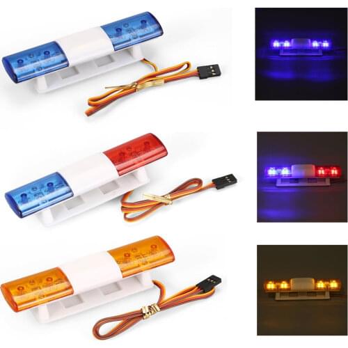 RC Police Car Accessories Led Flash Light Alarming Light for 1/10 HSP Kyosho Traxxas Tamiya Axial SCX10 D90 RC Car Parts