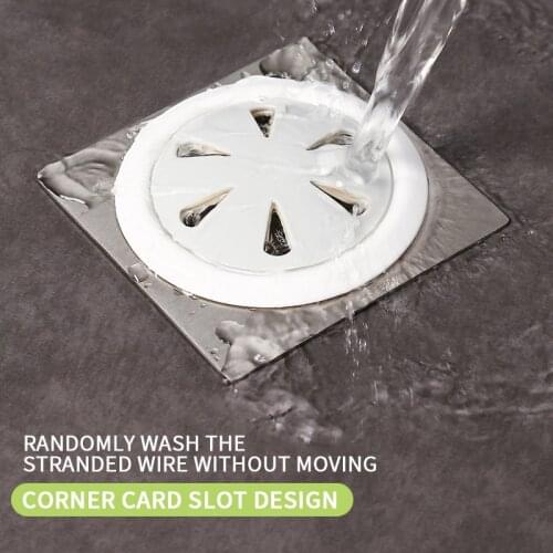 Rotatable Floor Drain Sink Drain Strainer Anti-blocking Filter Mesh Bathroom Anti-hair Rotary Switch Sewer Anti-odor Kitchen