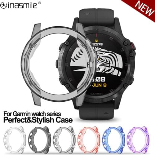 Soft Silicone Protective Case Cover For Garmin Fenix 6 6S 6X Pro Crystal Clear TPU Case For Vivoactive 4 4S Watch Accessories