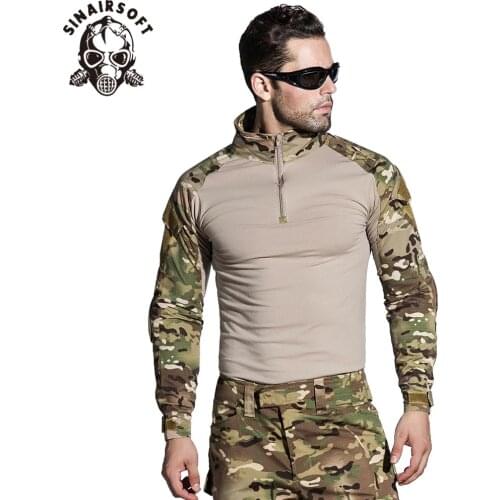 SINAIRSOFT Tactical G3 BDU Camouflage Combat Uniform Airsoft Shirt Pants With Knee Pads Military Multicam Hunting Camo Clothes