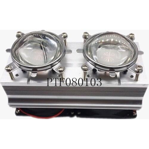 100W 200W High Power LED Heatsink cooling with fans 57mm Lens +Reflector Bracket