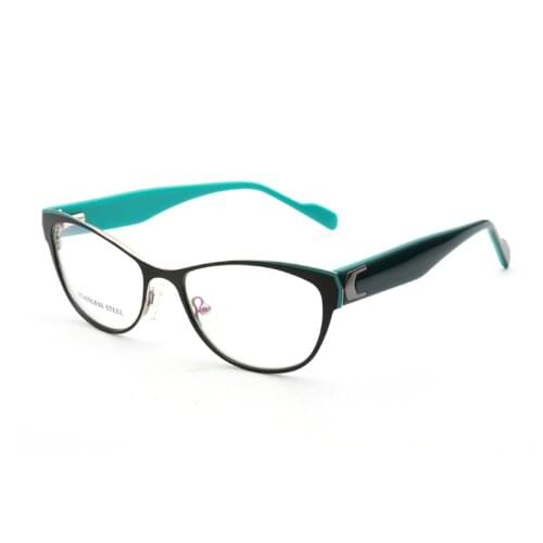 Vintage Women Stainless Steel Eyeglasses Full Rim Optical Eyewear Clear Lens Computer Reading Prescription Glasses Female