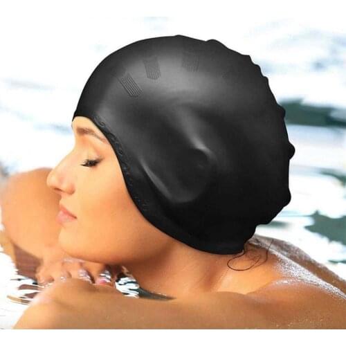 Waterproof Adult Silicone Elastic Ears Protector Men Women Swimming Pool Cap Hat