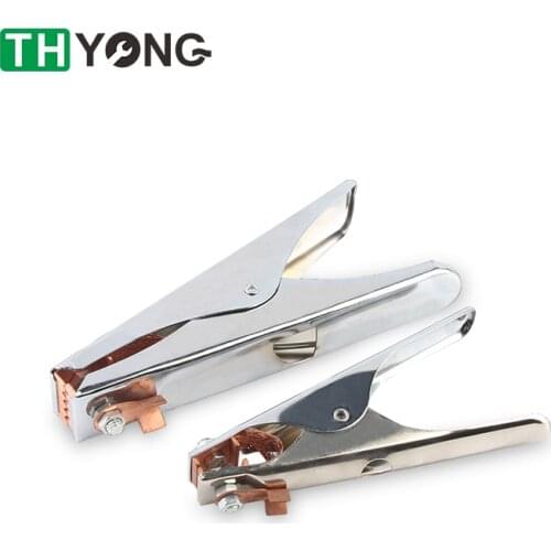 300/500A Shape Electroplated Ground Clamp Copper Welding Earth Clip For Manual Welder Electrode Holder Cable Clip Tool