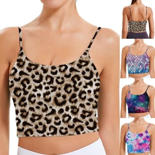 Female Tie Up Camis Sexy Backless Crop Tops Seamless Sleeveless Tank Top For Ladies 2021 Summer Print Camisole Vest Streetwears