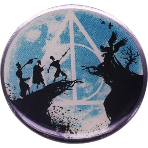 Three Brothers Tale lapel pin Deathly Hallows wizard jewelry