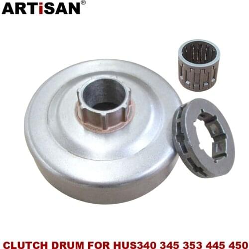 0.325 Rim Sprocket & Clutch Drum for Husqvarna 340 345 350 353 Gasoline Chainsaw 2 Stroke Garden Tools Spare Parts