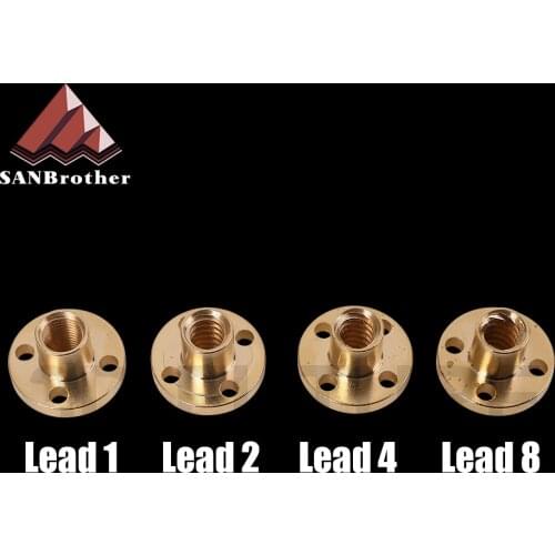 1Pc 3D Printer M8 TR8 - 8mm 4mm 2mmTrapezoidal Screw for Supporting All the Copper Nut Stepper Motor Guide screw for Lead Screw