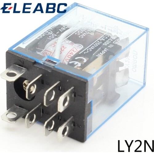 1pcs LY2NJ AC 220V Coil 10A 240V Power Relay DPDT Led Lamp