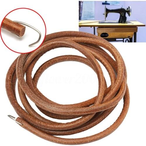 1pc Sewing Belt Leather Belt Treadle Parts With Hook 183 cm 3/16 inch with Hook for Singer/Jones Sewing Machine Accessory