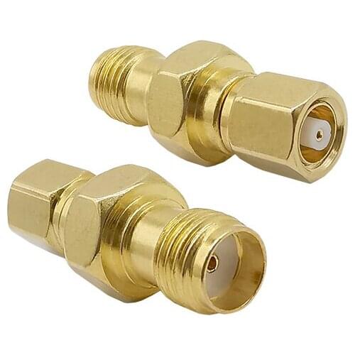1PCS RF Adapter SMA Female Jack to SMC Female Jack Terminals Straight F/F RF Connectors for Two-way Radio Audio Video Wireless