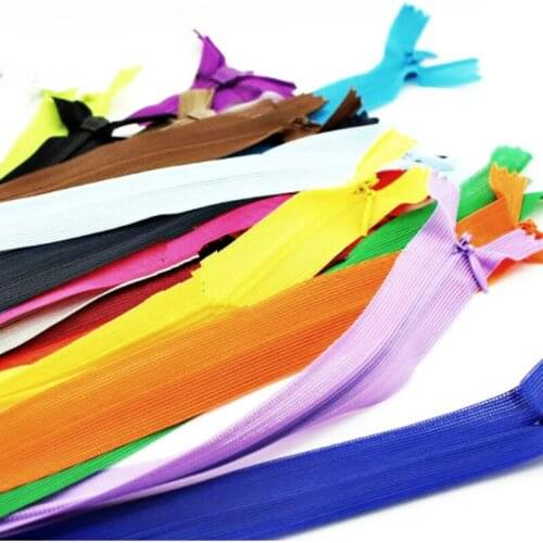 10pcs/lot Invisible Lace Zipper Close End 25 40 60cm for Pillow Dress Pants Shirt Cushion Sewing Clothing ACCESSORIES