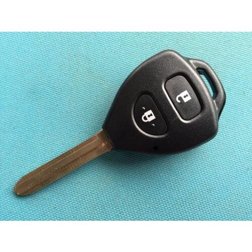 10Pcs/Lot Of New Replacement Key Case Cover For Toyota 2 Button Remote Shell With Uncut Blade Blank Keyless Car Accessories Auto