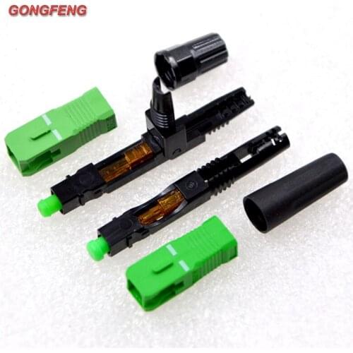 200PCS NEW Hot Sell Optic Fiber Fast Connector SC/APC FTTH Single Mode Fiber Optic Cold Quick Connector Special Wholesale