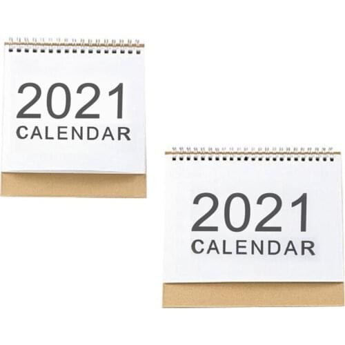 2021 Simple Desktop Calendar English Coil Daily Monthly Planner Schedule Yearly Agenda Organizer Home Office