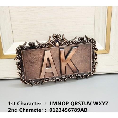 2 Digits Number 0 to 9 3D Numeral Door Plaque House Drawer Sign Plating Gate Digits Plastic Tag Hotel Home Sticker Address Door