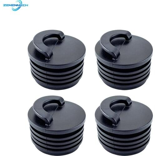 4PCS Universal 40mm Black Rubber Drain Holes Plugs Scupper Stopper Bungs Drainage Kayak Marine Boat Rafting Dinghy Canoe Raft