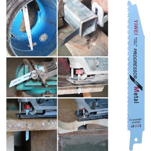 5 Pcs 152mm 6" Progressor Reciprocating Saw Blades S123XF For Metal Cutting