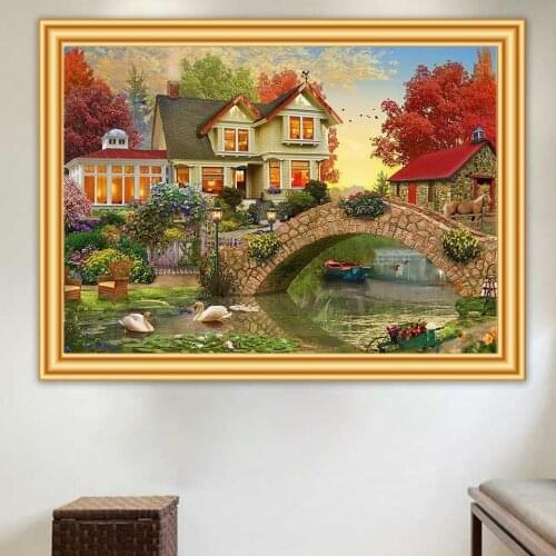 5D Diamond Painting Landscape Cross stitch Full Drill Diamond Embroidery Mosaic Picture Rhinestones for Needlework Home Decor