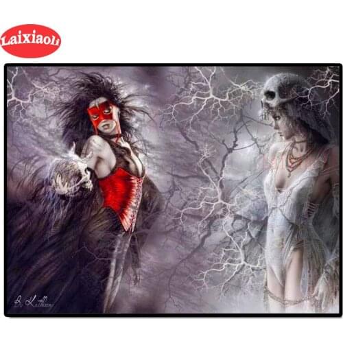 Diamond embroidery mask woman diamond mosaic skull girl diamond painting full square round stitch cross rhinestone pictures art