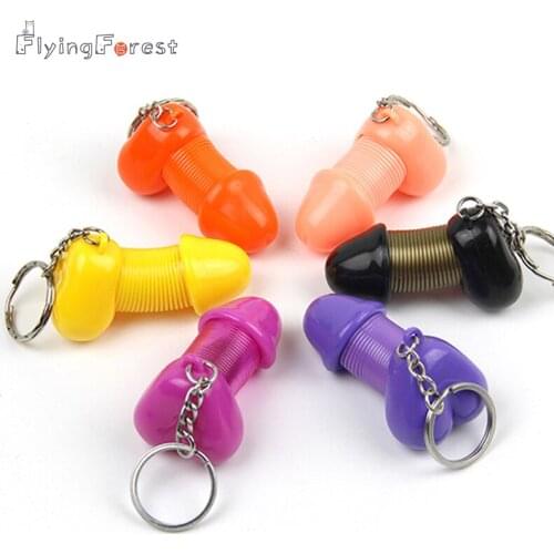 Keychain Man Cock Key Rings Male Genitalia Key Chain for Lovers Sexy Penis Keyring Jewelry Bag Individual Keychains
