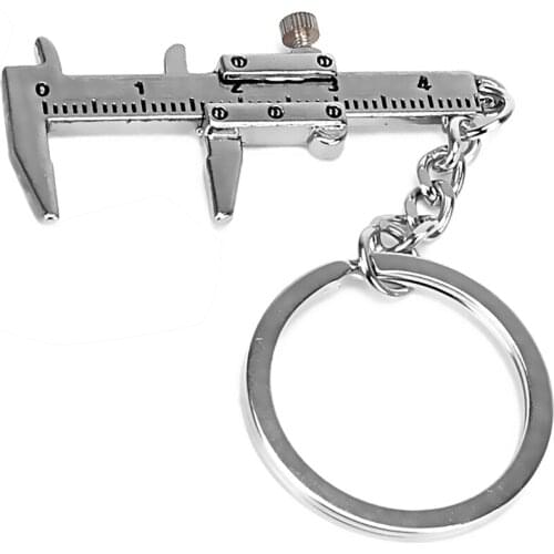 Pendant Vernier Caliper Car Key Rings Metal Fashion Jewelry Keyring Car-styling Keychains High Quality Interior Accessories