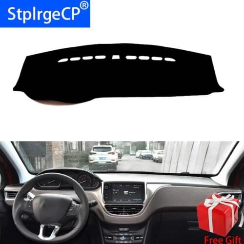 For peugeot 2008 2014 2015 2016 2017 2018 Car Styling Dash Mat Dashmat Dashboard Sticker Cover Sun Shade Dash Board Cover Carpet