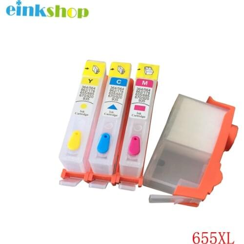 Einkshop for HP655 655xl Refillable ink cartridge For HP deskjet ink Advantage 3525 4615 4625 5525 6525 printer