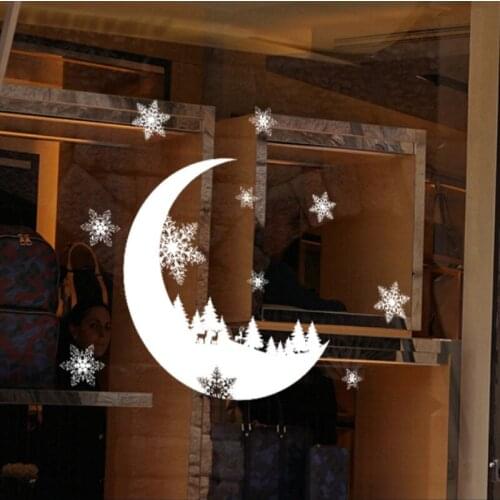 Snow Month electrostatic Wall Sticker Window Glass Christmas DIY Stickers Home Decal Christmas Decoration New Year wallpaper