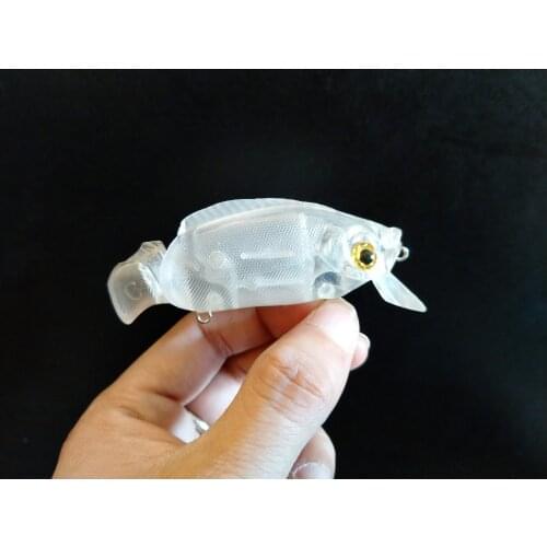 GYFISHING 10 Pcs Unpainted Fishing Quality 2-Jointed Shallow Diving Crankbaits Minnow Swimbaits Hard Baits Body