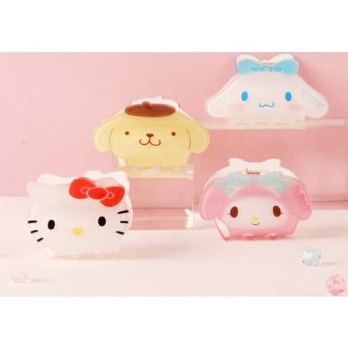 Kuromi Cinnamoroll Kawaii Hair Accessories Clip 7Cm Cute My Melody Kt Pomm Purin Glossy with Thin Flashing Hair Clip