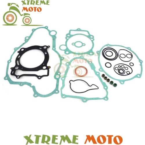 Motorcycle Complete Engine Cylinder Top End Crankcase Cover Overhaul Gasket Set For Yamaha YFZ450 2004 2005 2006 2007 2008 2009