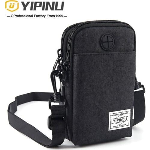 Men Sport Crossbody Bags Multifunctional Phone Pocket Case Messenger Bag Waist Packs Tactical Bag Push Pack Storage Chest Bags