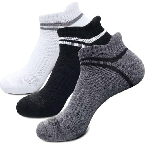 Cotton Sports Wear-resistant Breathable Mens Compression Socks Four Seasons Sole Loops Boat Shallow Sweat-absorbent Male Socks