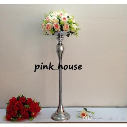 New product elegant cheap flower ball holder wedding road lead wedding centerpiece metal stand high tall T stage decoration