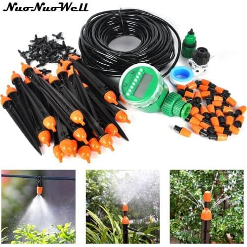NuoNuoWell 25m AutoMicro Drip Irrigation Sprinkler Outdoor Selfwatering Garden Hose Kit DIY