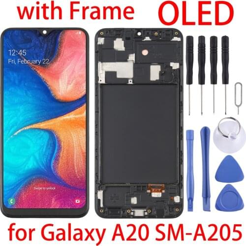 OLED For Samsung Galaxy A20 A205 SM-A205F LCD Display Touch Screen Digitizer Replacement for A20 A205 A205F display screen