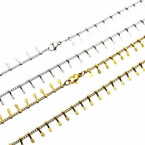 Gold-color 316L Stainless Steel footprint Shape Chain Necklace For Women & Man Fashion Jewelry