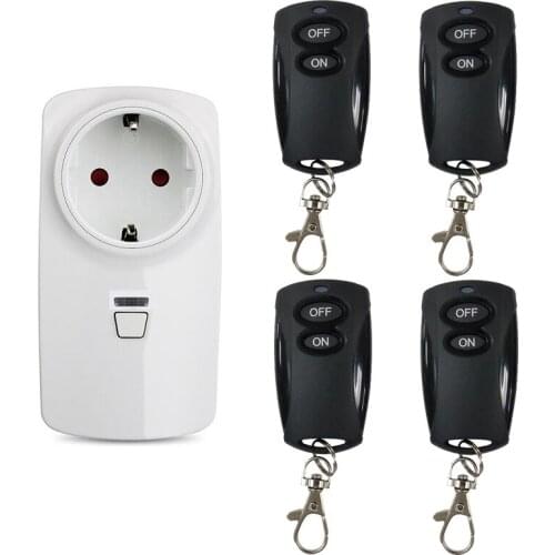 433MHZ 110V 220V 260V RF Wireless Remote Control Switch Socket EU Electrical Outlet Switch Transmitter Light/Fan/Home appliance