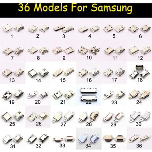 36models Charging Port For Samsung Galaxy J1 J2 J3 J4 J5 J7 prime A10 A20 A30 A40 A50 A10S A20S Micro USB Connector Jack Socket